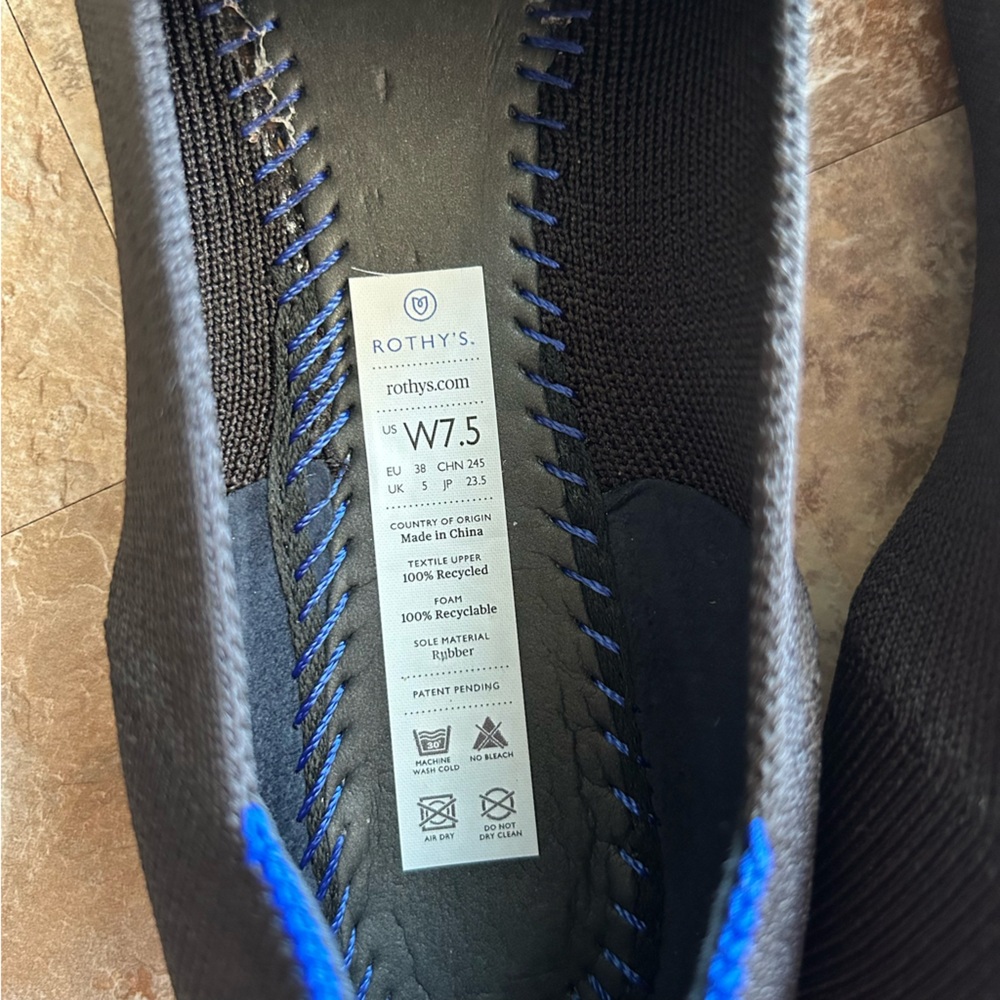 Rothy's Black The Loafer Slip-Ons - Picture 6 of 8
